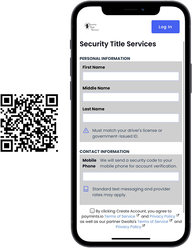 Security Title Services - Mobile and QR code